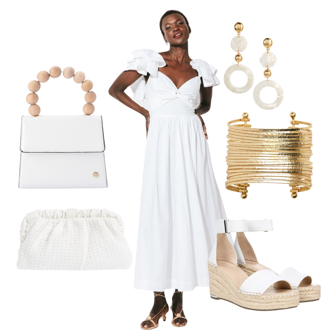 CLASSIC ALL WHITE DRESS main image 0
