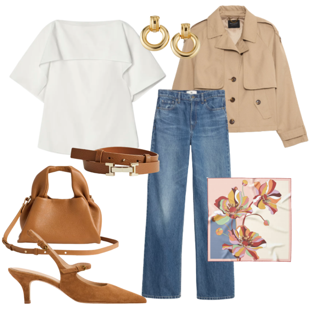 Winter To Spring Outfit with Jeans