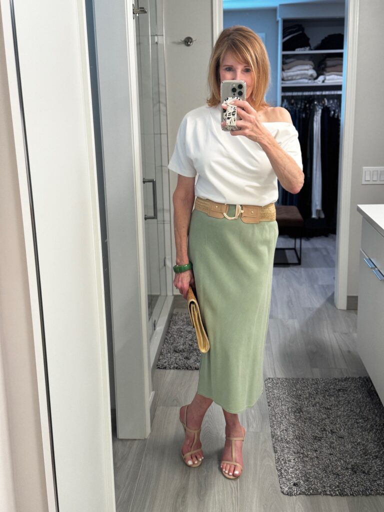 Banana Republic Top & Midi Skirt Banana Republic Top & Bella Dahl Bias Midi Skirt