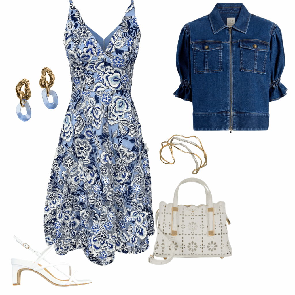 blue and white floral dress blue and white floral dress