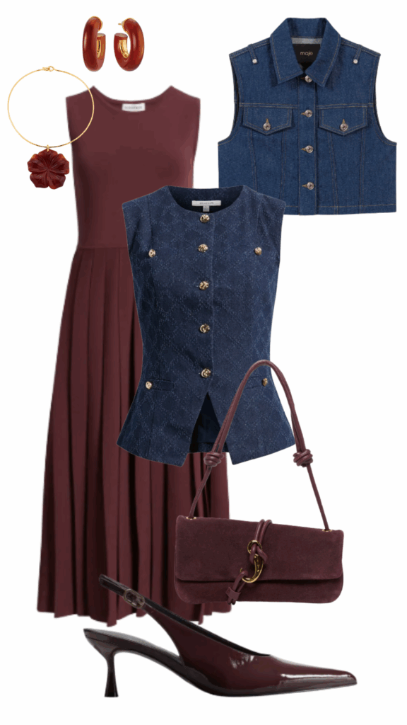 Jean Vests With A Dress Jean Vests With A Dress