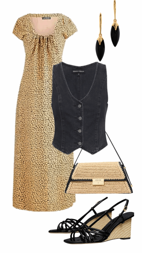 Jean Vest With A Dress Jean Vest With A Dress