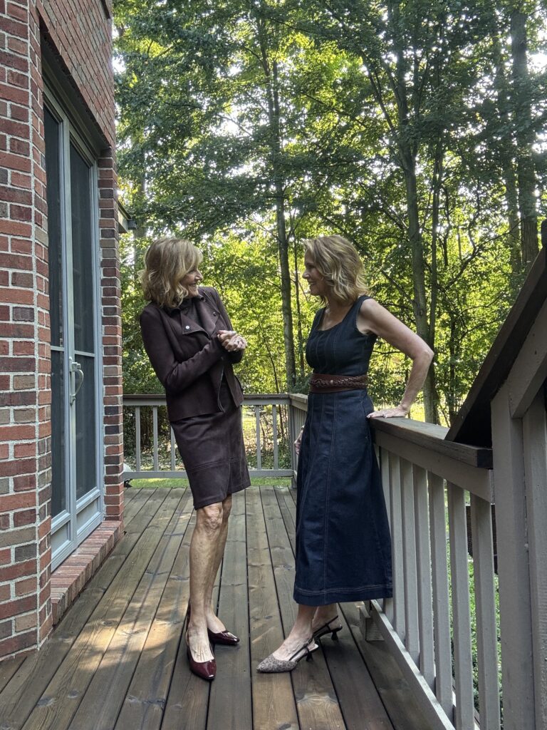 Bev and Val wearing the Easy Spirit fall footwear