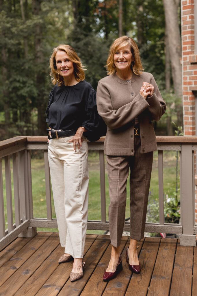 Bel and Val with their Easy Spirit footwear