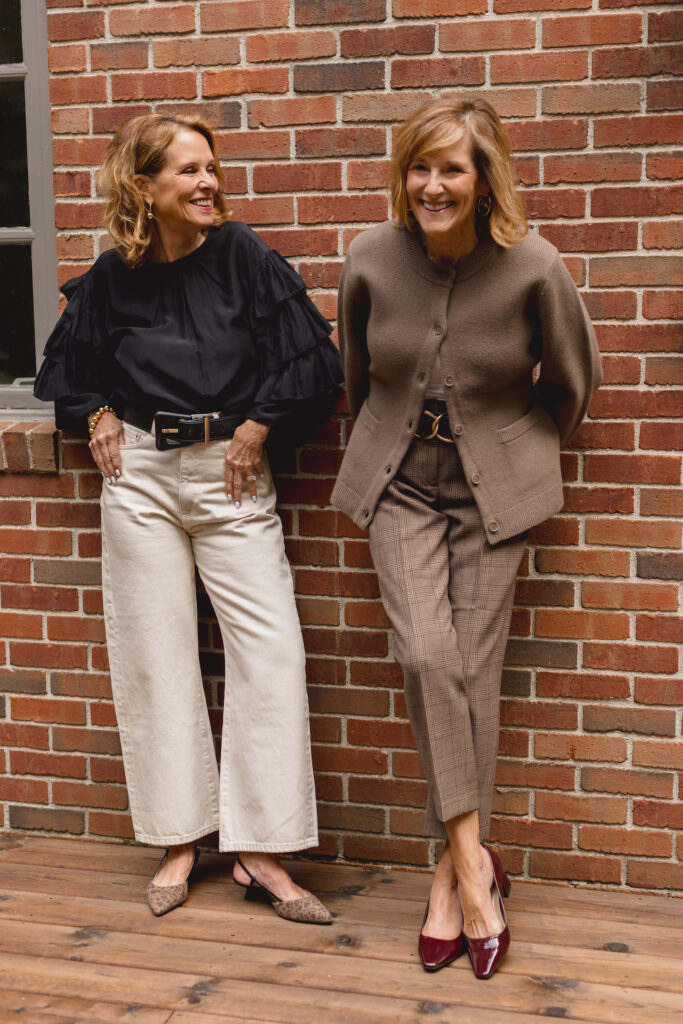 Bev and Val modelling the Easy Spirit Fall footwear.