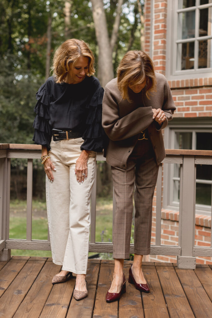 Bel and Val with their Easy Spirit footwear