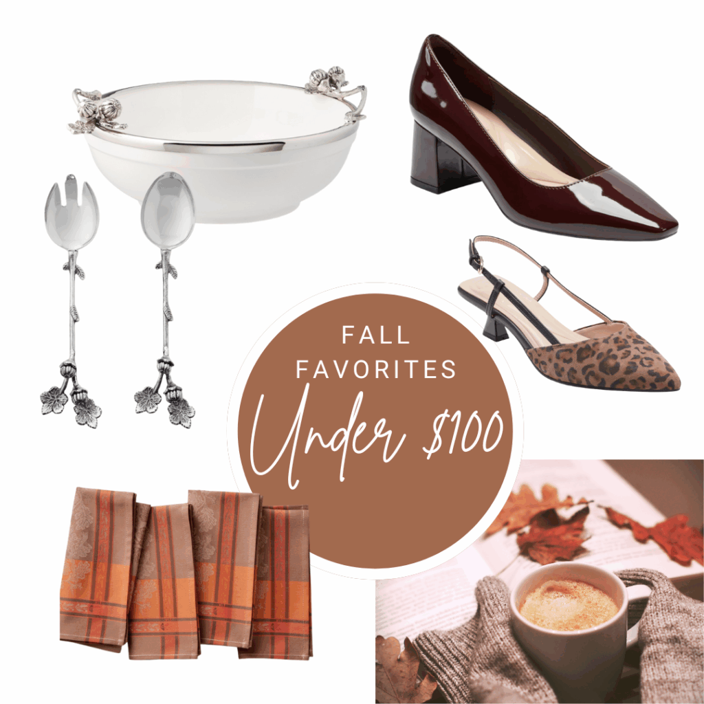 Fall Favorites Under $100: Dinnerware, Tabletop Linens, Footwear