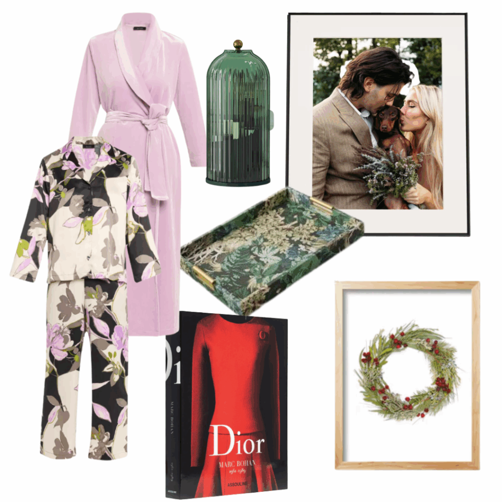 Holiday Gifts for Her 2025 Robe | Pajama Set | Makeup Brush Holder | Tray | Aura Frame | Coffee Table Book | Fracture Print