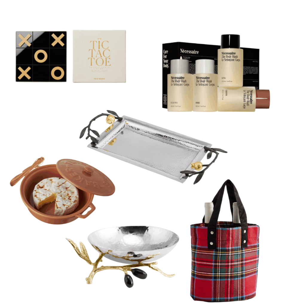 Holiday Hostess Gifts Game / Tray / Brie Bake / Catch All / Gift Set / Wine Holder