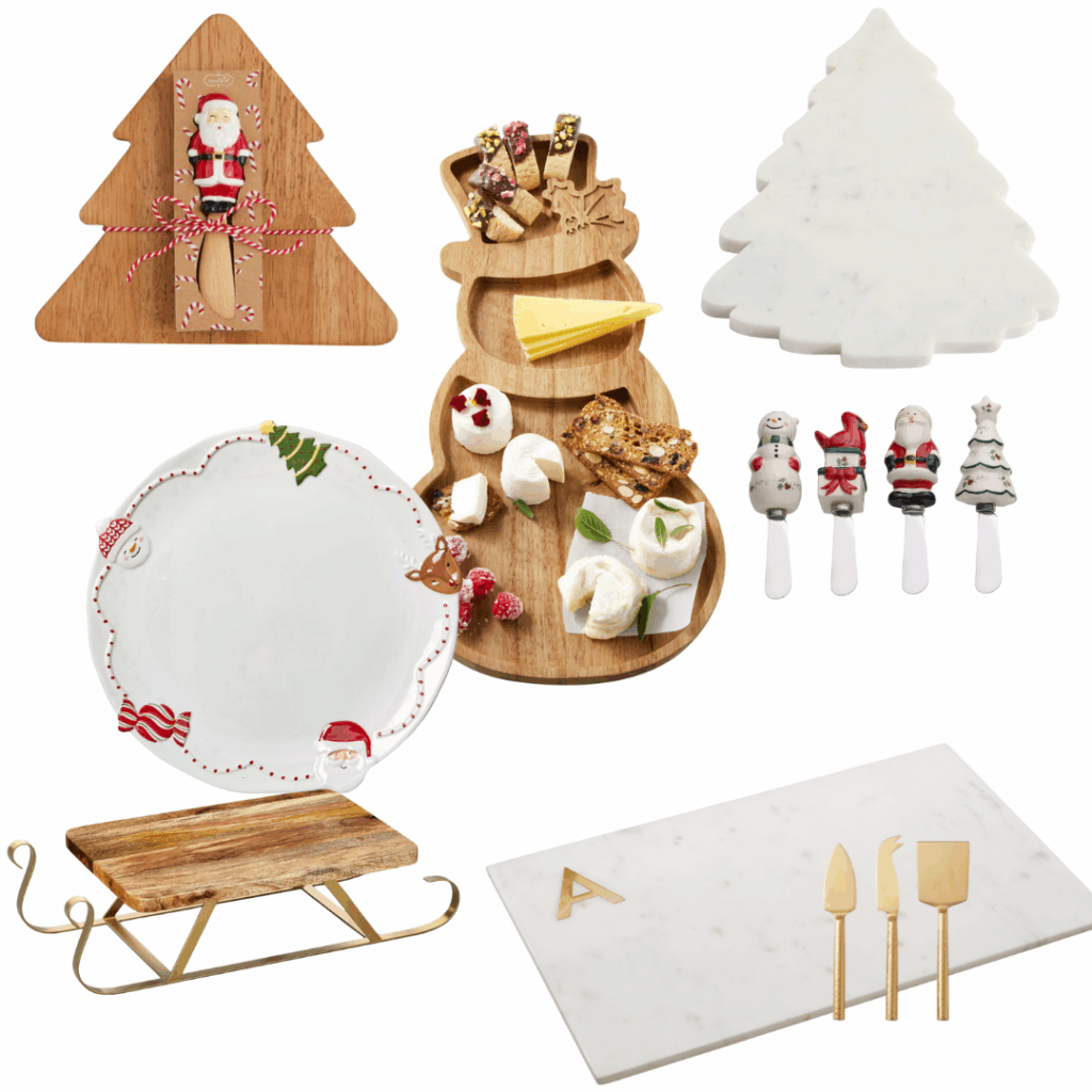 Holiday Hostess Gifts Holiday Hostess Gifts: Santa Board / Christmas Plate / Sleigh / Snowman Charcuterie Board / Monogrammed Board Christmas Tree Board / Holiday Dip Spreaders