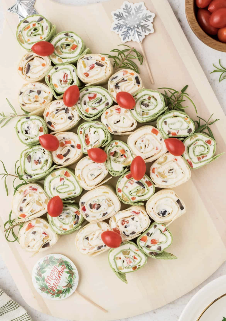 Christmas Tree Shaped Appetizers and Desserts Fantabulosity Pinwheel Christmas Tree Appetizer