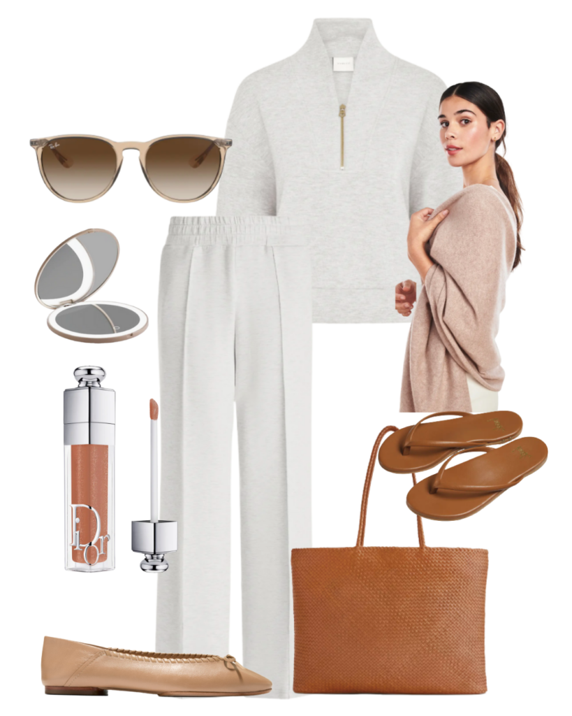 Things You Need For a Warm Weather Things You Need For a Warm Weather Vacation: Sunglasses | 1/4 Zip | Cashmere Wrap | Travel Mirror | Pants | Lip Gloss | Sandals | Travel Flats | Tote