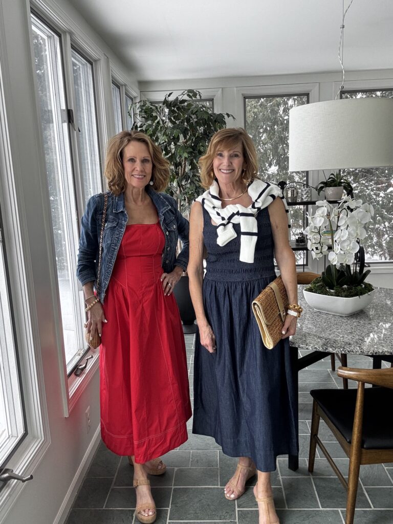 Sun Dresses Bev & Val wearing sun dresses under $50