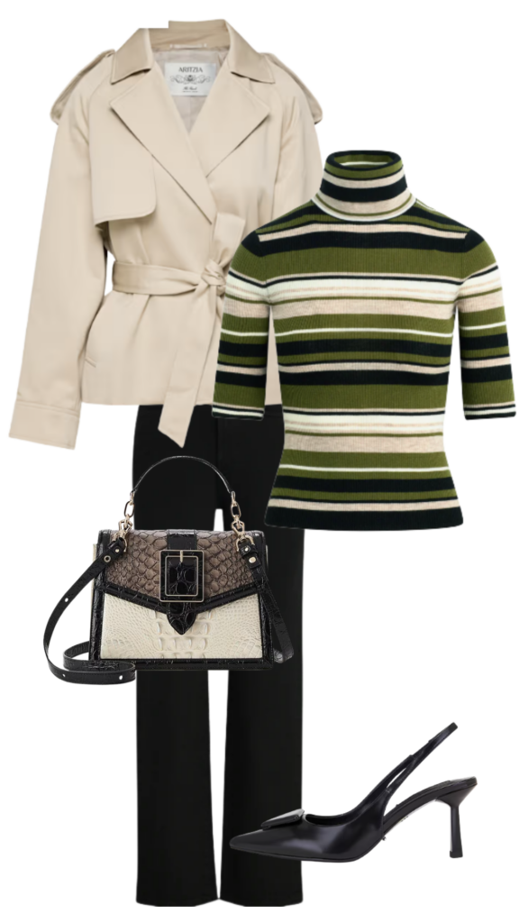 Striped Sweaters for Spring Jacket | Sweater | Denim |Purse | Slingback