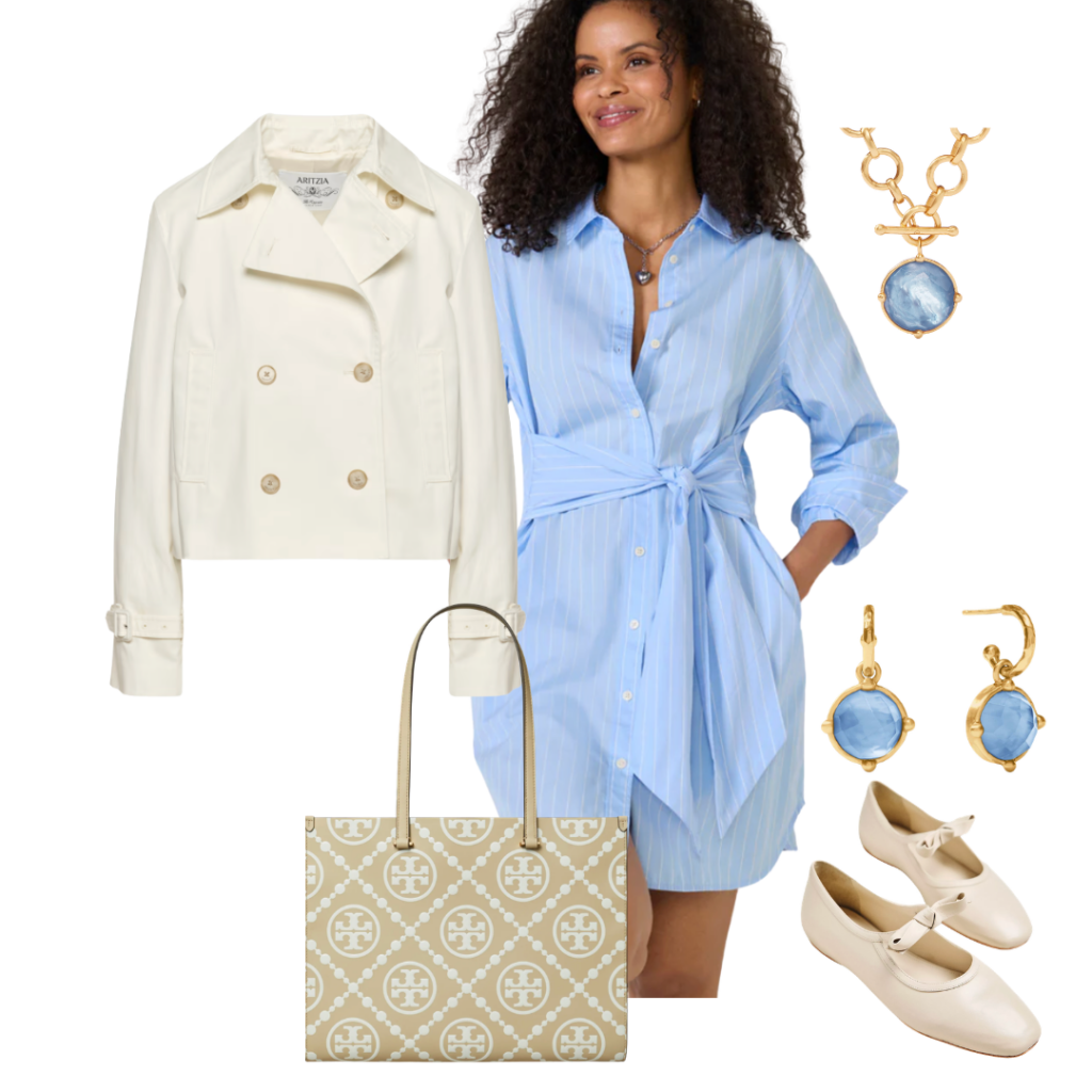 Ballet Flats Jacket / Dress / Tote /Necklace / Earrings / Ballet Flats