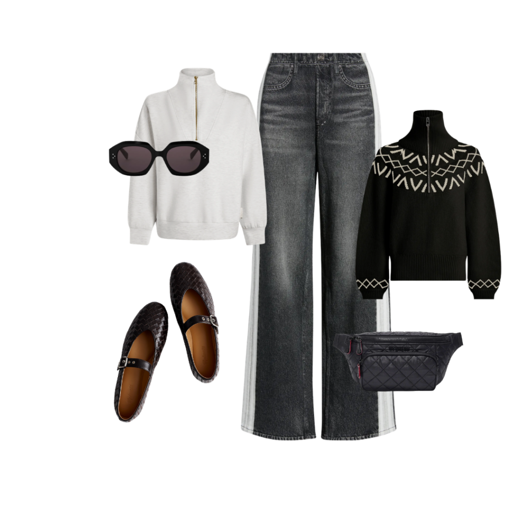 Ballet Flats Sweatshirt / Ballet Flats / Pants / Sweater / Sling Purse