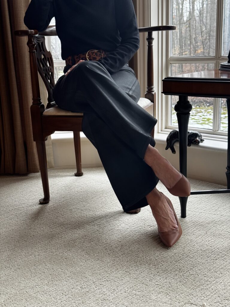 Ally Shoes Bold Block Heel in Courageous Caramel Leather Block Heel Pump