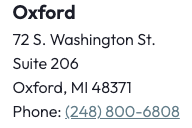 Hair and Scalp Health Oxford address