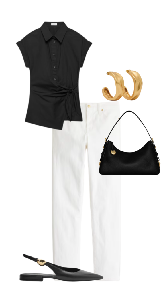How To Style White Jeans How To Style White Jeans - Blouse | Earrings | Jeans | Purse | Flats