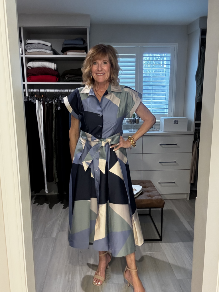 What To Wear To Brunch This Spring Donna Karan Patchwork Midi Dress