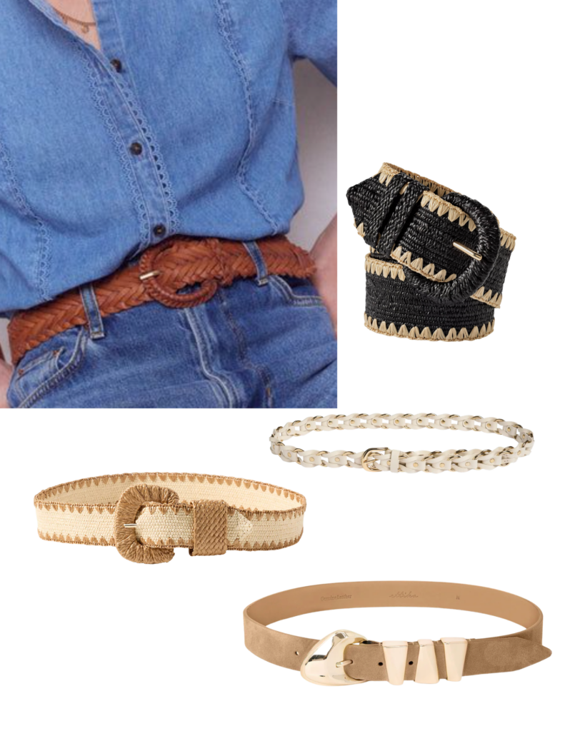 Summer Style Lands End Raffia Belt / Madewell Metal Ring Belt / Anthropologie Raffia Belt / Madewell Western Belt