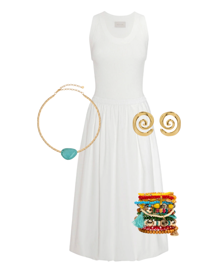 Summer Style Summer Style: Ettika Nugget Necklace / Ettika Swirl Earrings / Frances Valentine Cabo Stacked Bracelet