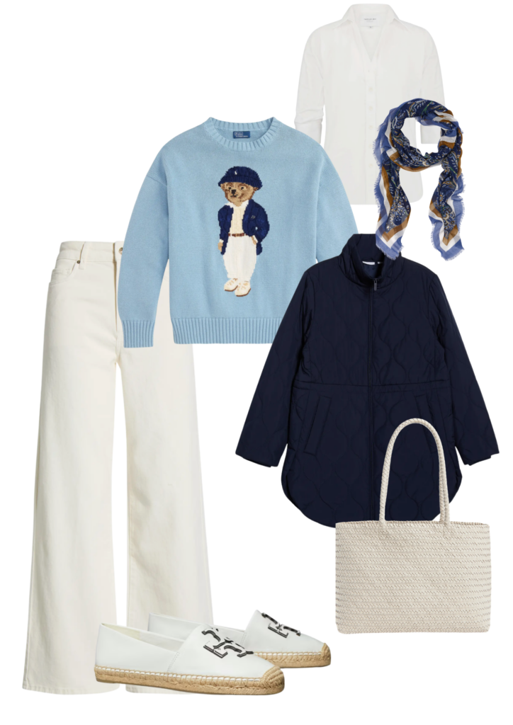 Cozy Sweaters Jeans / Sweater / Shirt / Scarf / Jacket / Tote / Espadrille