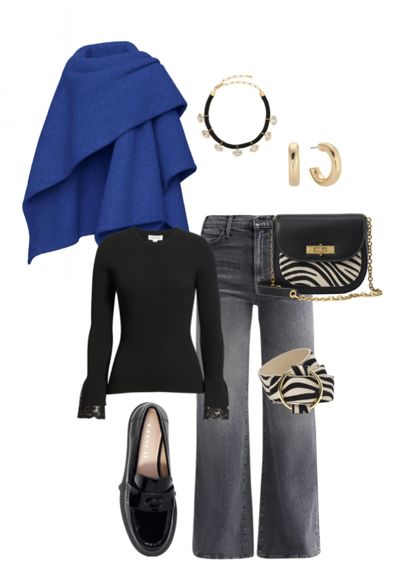Must Wear Colors This Fall Must Wear Colors This Fall - Wrap / Top / Loafer / Necklace / Earrings / Jeans / Purse / Belt