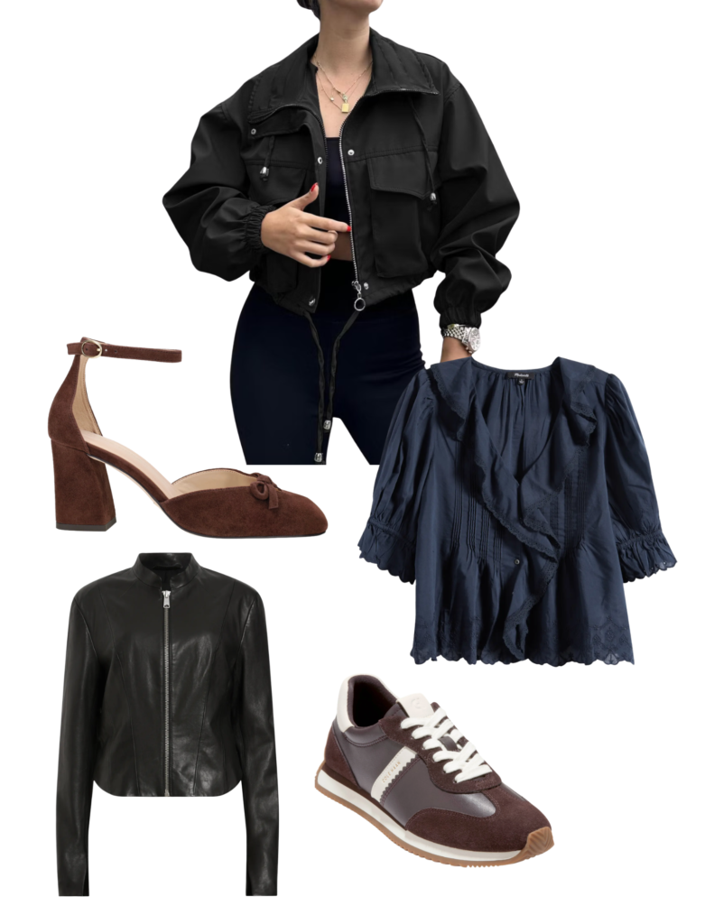 September Favorites Jacket / Heel / Leather Jacket / Blouse / Tennis Shoe