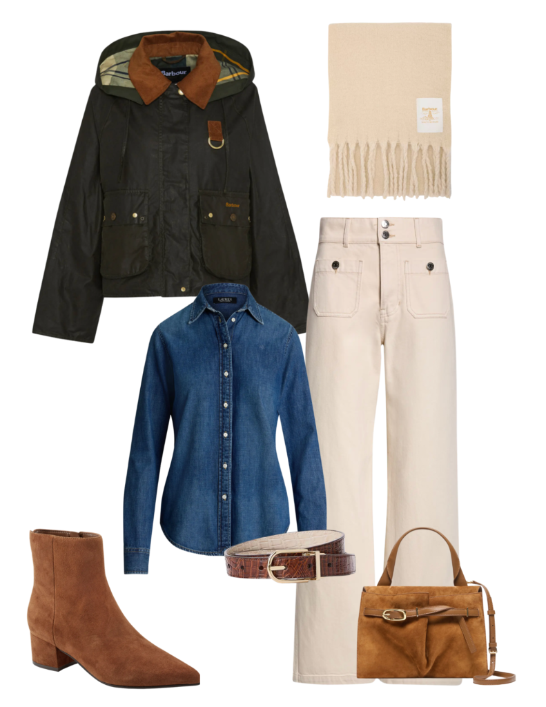 Fall Coats Jacket / Shirt / Bootie / Scarf / Jeans / Bag